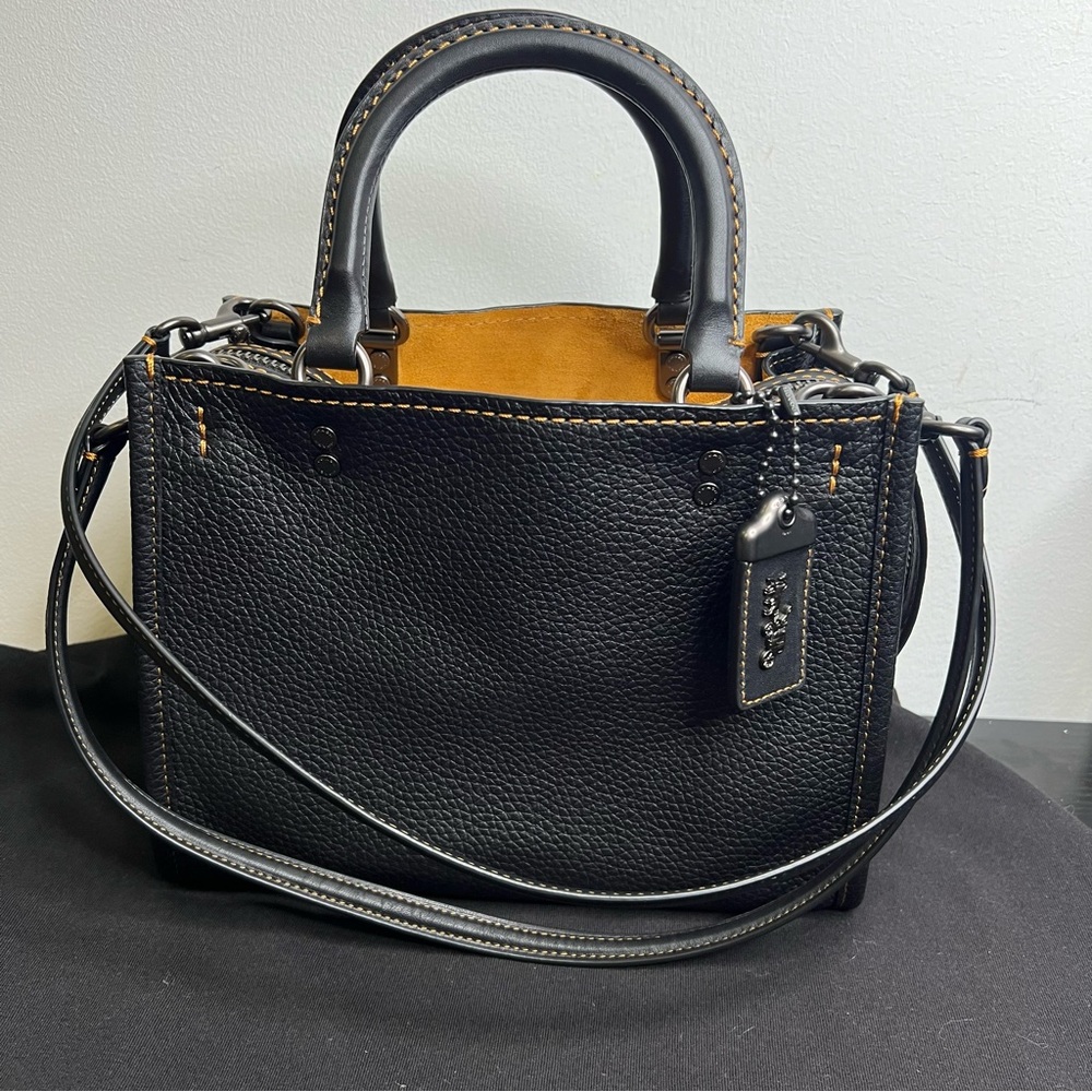 Coach 1941 Rogue 25 Handbag Black Glovetanned Pebble Leather NWOT 3rd Gen 54536